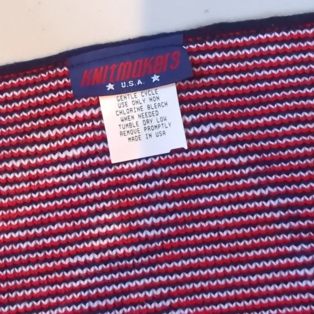 USA patriotic stars and stripes winter scarf